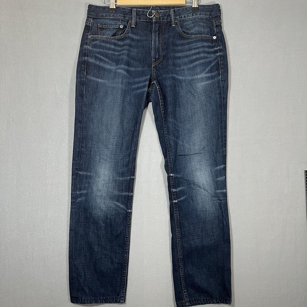 Bonobos The Summerweight Jean Men's Straight Leg 33x32 100% Cotton Blue‎